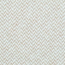 P/Kaufmann P Kaufmann DECATUR ALMOND Polyester Blend Gray Beige Chevron Drapery Uph Fabric