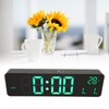 Digital Alarm Clock 10in 12/24H Temperature Display Battery Powered Quiet