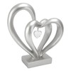Double Heart Sculpture Resin Romantic Heart Statues Love Sculpture for