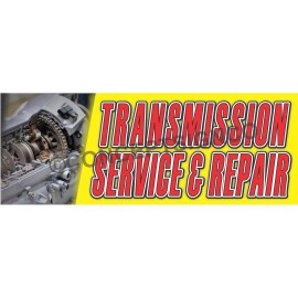 Concept Signs & Graphics 4'x10' TRANSMISSION SERVICE & REPAIR BANNER XL Outdoor Sign Cars Autos Shop Fix