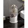 LuxeSilk Rotating Makeup Brush Holder – Makeup Organizer with Lid,