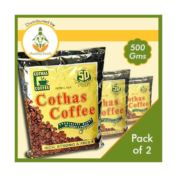 Cothas Coffee South Indian Filter Coffee (Pack of 2) Each Pkt 1 Lbs ( 454 Gms)
