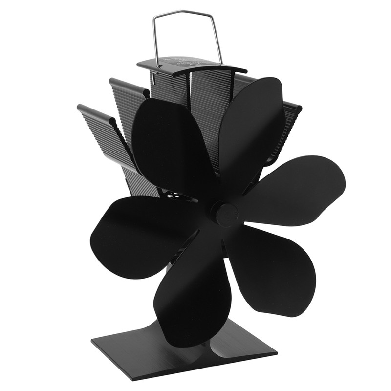 Heat Powered Stove Fan 6 Blade Fast Speed Large Air