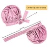 SENGTERM Silk Night Cap Women's Hair Satin Hat Wide Elastic