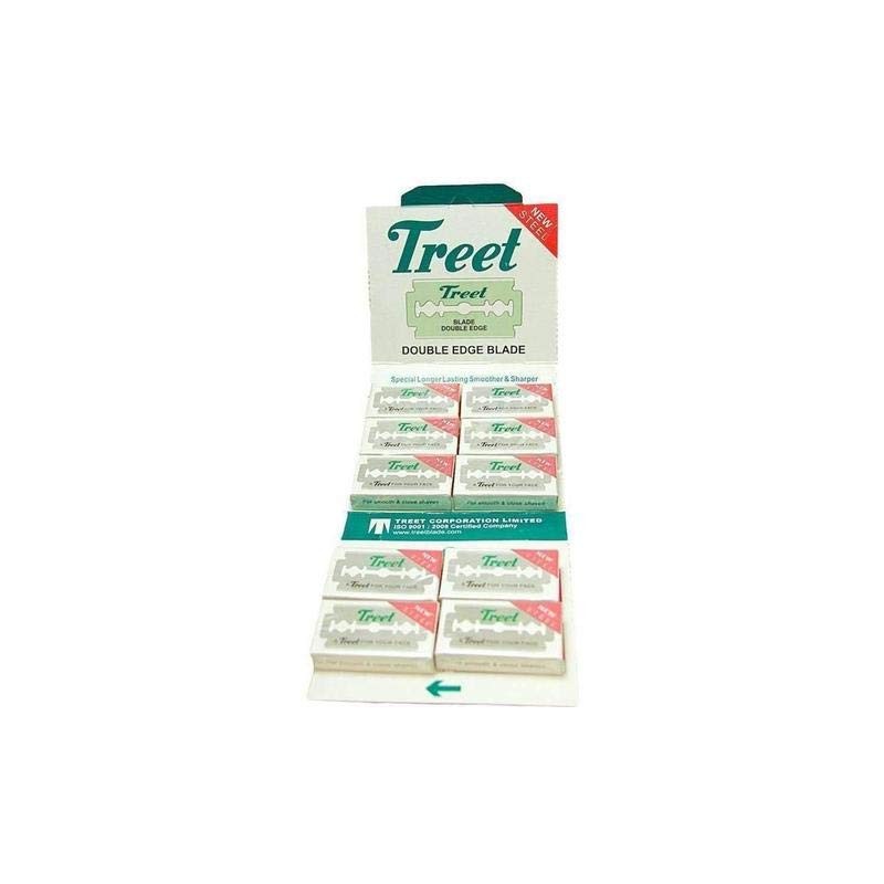 Treet New Steel Double Edge Razor Blades, 100 pack