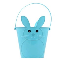 Blue Bunny Seasonal Easter Basket with handles, 19.2x 16.9 in. / Set of 2/ Great for easter egg hunting, easter baskets for party decor. (blue)