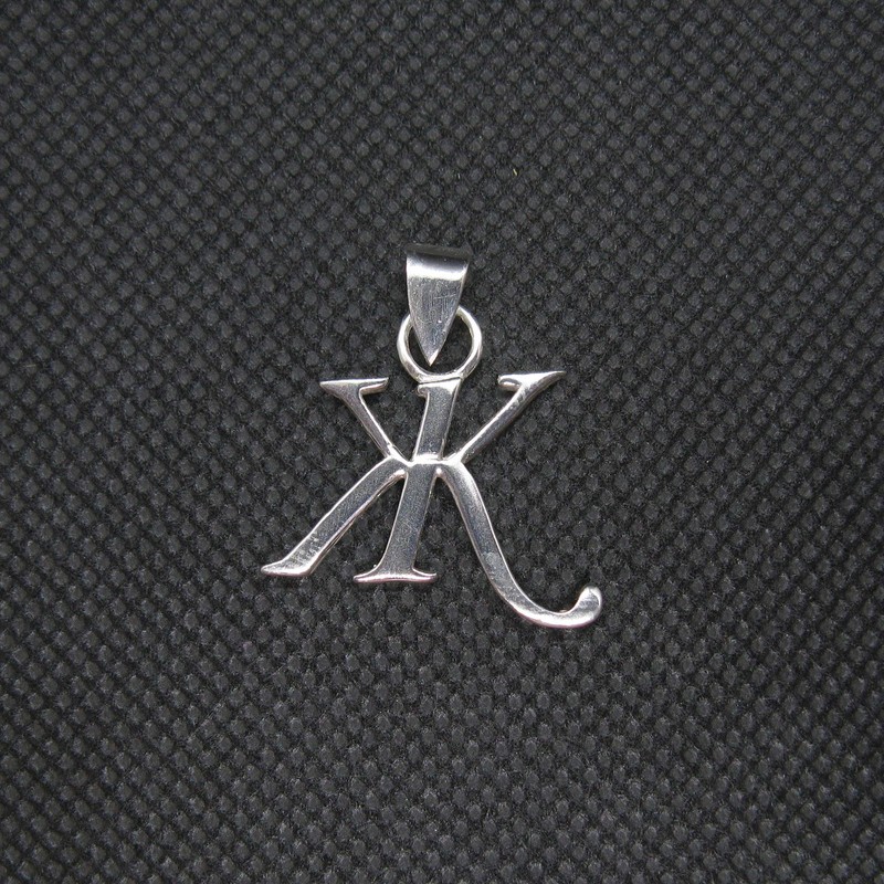 R001430 Solid Sterling Silver Pendant Charm Letter 'Cyrillic' Solid Genuine