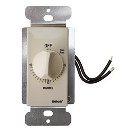 Woods 59712 In-Wall 15 Minute Spring Wound Timer, Light Almond
