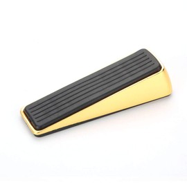 1 PCS Door Stopper Wedge, Zinc Alloy Door Stopper Heavy Duty Non-Slip Wedge for Home, Office, Rooms, Shop, Indoor Door (Brushed Gold)