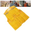 Volunteer Vest for Event Work Clothes with Multi Pockets Yellow