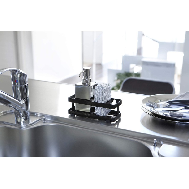 山崎実業 スポンジ&ボトルホルダー ブラック 約W18×D8×H6cm タワー 6772