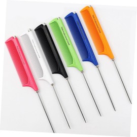 Beavorty 6pcs Stretch Tail Combs Handle for Home Salon Hairdressing Professional Styling Tool for Adults and Boys and Girls and Portable