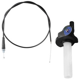 Junhui Throttle Cable Handle with Cable, Black, 7/8 Inch Handlebar Handgrips Quick Turn Twist Throttle Cable Kit Quick Throttle Grip Replacement Part Twist Grip for 50-250CC ATV Quad Pit Dirt Bike