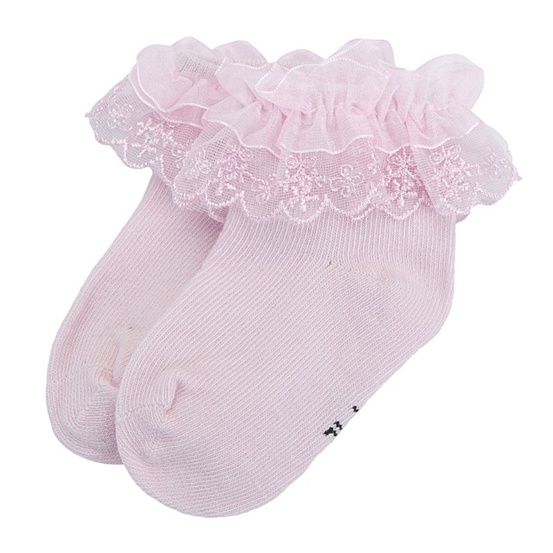 ESTAMICO Baby Girls Princess Frilly Lace Ruffle Socks 3 Pack