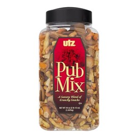 Utz Pub Mix Barrel - Savory Snack Mix, Blend of Crunchy Flavors for a Tasty Party Snack, SAVORY FLAVOR, 2.75 Pound