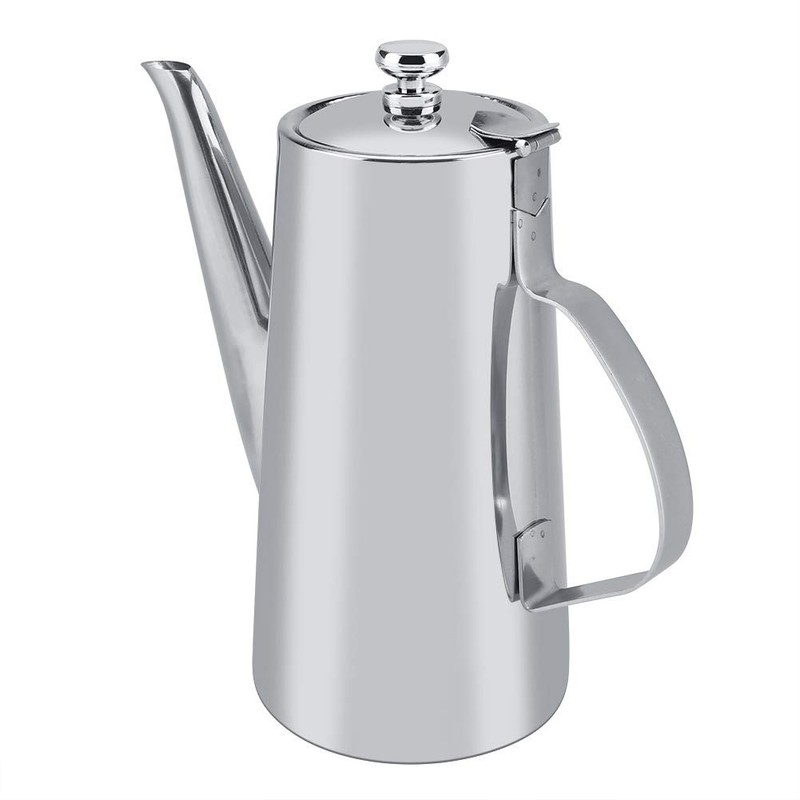 Yosoo Cafetera Elegante Acero Inoxidable 2L Espesante Tetera Cafetera Hervidor