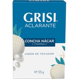 Grisi, Jabón en barra Concha Nácar, Jabón aclarante con vitamina C, Jabón en barra solido, 125g