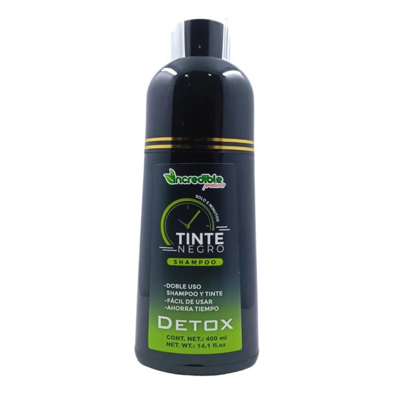 Shampoo Para Canas Con Tinte Para Cabello Color Negro 2