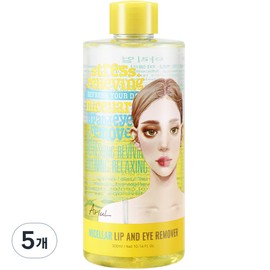 [Vegan Beauty] Arial Relieving Micellar Lip and Eye Remover, 300ml, 5 pcs / [비건뷰티] 아리얼 릴리빙 미셀라 립 앤 아이 리무버, 300ml, 5개