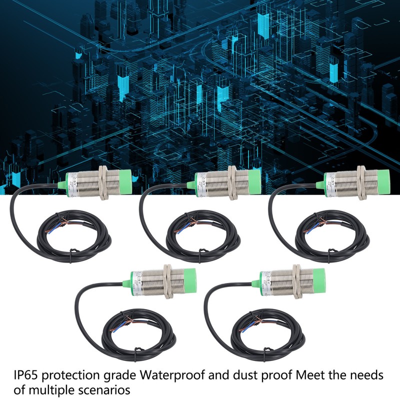 5 Pcs Proximity Sensor PNP Normally Open 15mm Detection IP65