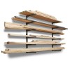 Bora Portamate Wood Rack 6 Tier Wall Mounted Gray/black