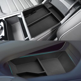 SHAOHAO for 2024 Volkswagen Atlas Under Console Organzier for 2024 Volkswagen Atlas & Atlas Cross Sport Accessories 2024 Atlas (SE/SE with Tech/SEL/SEL R-Line/SEL Premium R-Line) Lowe Organizer Tray