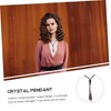 Baluue 4pcs Luxury Crystal Pendant Necklace Sturdy for Decor Fashion