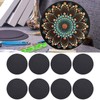 8Pcs Mandala Painting Board Round Black Painting Cardboard Mandala Paper