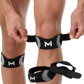 2pcs Patella Tendon Knee Strap,Adjustable Knee Brace Strap for Sports,Non-Slip Sport Band Stabilizer for Running,Basketball,Hiking,Volleyball,Knee Support for Men/Women