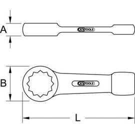 KS Tools 517.0941 Hd Slogging Ring Spanner 41mm