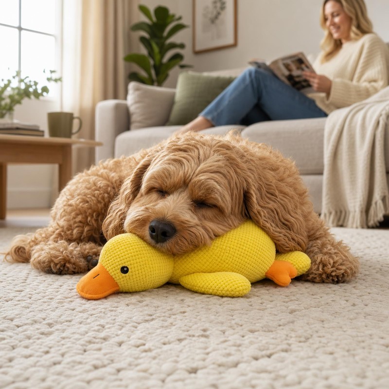 Efuwfugc 1 Count Duck Dog Toy, Duck Plush Dog Toy