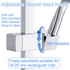 Shower Holder,Shower Head Holder,360° Angle Adjustable Square Shower Holder Bracket