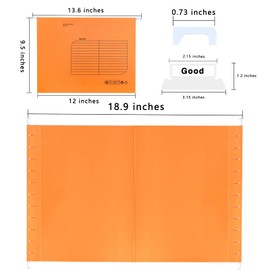 SOYIRI Hanging File Folder, A4 Suspension Files Holder, Hanging Organizer File Folders, Hang Folder, Filing Cabinet Suspension Files with Tab and Label for School Home Office, Orange, 25 Pack