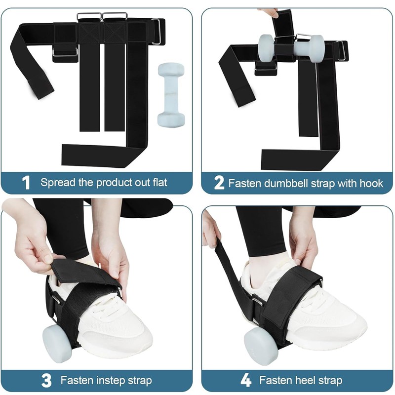 Dumbbell Foot Attachment, Tibialis Trainer, Adjustable Ankle Weights, Leg Workouts