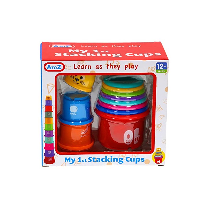 Atoz 63307 My 1st Stacking Cups, Multicolor