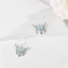 VENACOLY Western Earrings 925 Sterling Silver Cow Skull Turquoise Earrings