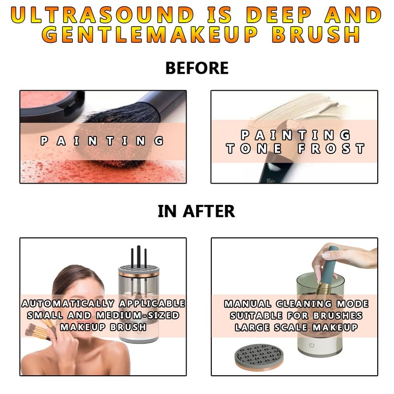 OLAYA 1PC Makeup Brush Cleaner 2024 Upgraded Makeup Brush Cleaner