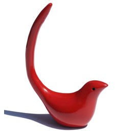 VIBHSA Red Bird Figurine of Happiness Bird Sculpture Collectible