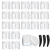 20 Pieces Empty Cream Jars, 40ml Clear Small Plastic Cosmetic