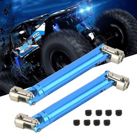 Alloy Drive Shaft Kit, High Hardness RC Car Drive Shaft Full Telescopic Drive Shaft 1/10 Drive Shaft RC Crawler Kit for RGT 86100 1/10 RC Crawler RC Part (Blue)