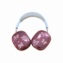 Plating Silver Headphone Case for AirPods Max,Cute Beautiful Pattern Design for Girls Women,Earphone Protective Cover Compatible with AirPods Max (Butterfly)