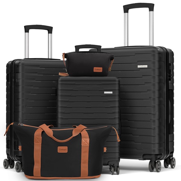 Luggage Sets 5 Piece Suitcases with Wheels, Suitcase Set ABS