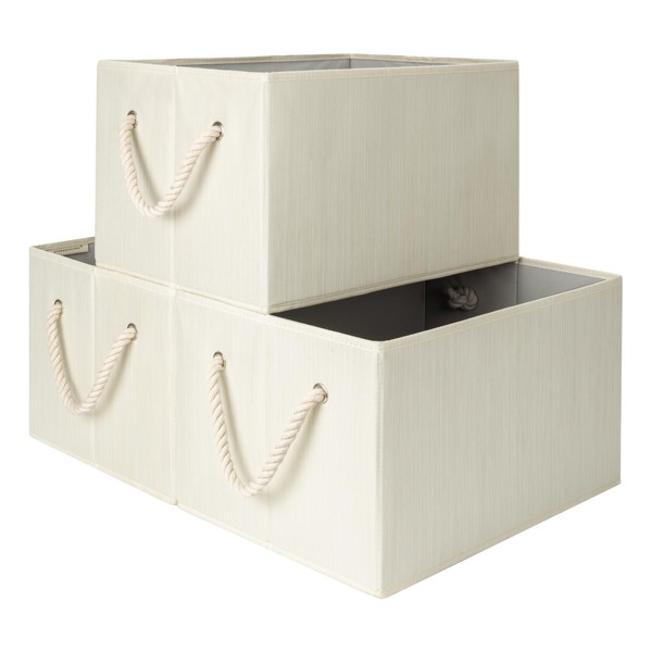 StorageWorks Storage Baskets for Shelves, Foldable Fabric Closet Storage Bins