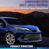 PIT66 Front Bumper Hood Grille Compatible with Toyota Sienna 2021