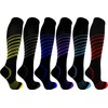 6 Pair Graduated Compression Socks for Men and Women (All