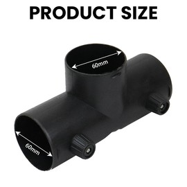 JNNJ Car Three-Way Air Outlet, Type T for Air Heater, 60 mm Duct Connection for Auxiliary Air Heater, Pass-Through Pipe Fitting, Vent Duct for Diesel Auxiliary Heater