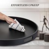 Hanobe Ottoman Tray Serving Decor: Round Large Coffee Table Black