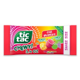 TIC TAC CHEWY! Fruit Adventure Candy, Fruity Chewy Candy, 3.4 oz (Packaging May Vary)