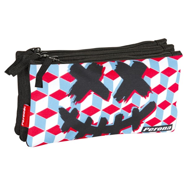 Mask Perona 58838 Triple Rolling Pencil Case, coloured, casual