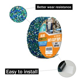 HZCOYIM Blue 5cm x 5m PEVA Non-Slip Tape, Swimming Pool Safety Anti Slip Tape with Superior Traction for Wet Areas, Ideal for Pool Sides, Showers and Stairs (2inches x 16.5feet)